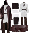 Adults Knight Costume Men's Tunic Hooded Robe Outfits Halloween Robe Hooded Uniform Full Set