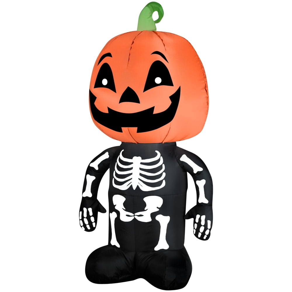 Airblown Inflatables Halloween Pumpkin Boy Skeleton