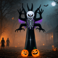 Wondiair 8 FT Halloween Inflatable Skeleton Tree with LED Lights and Glowing Pumpkins, Blow Up Outdoor Halloween Yard Decoration for Lawn, Front Yard and Haunted House