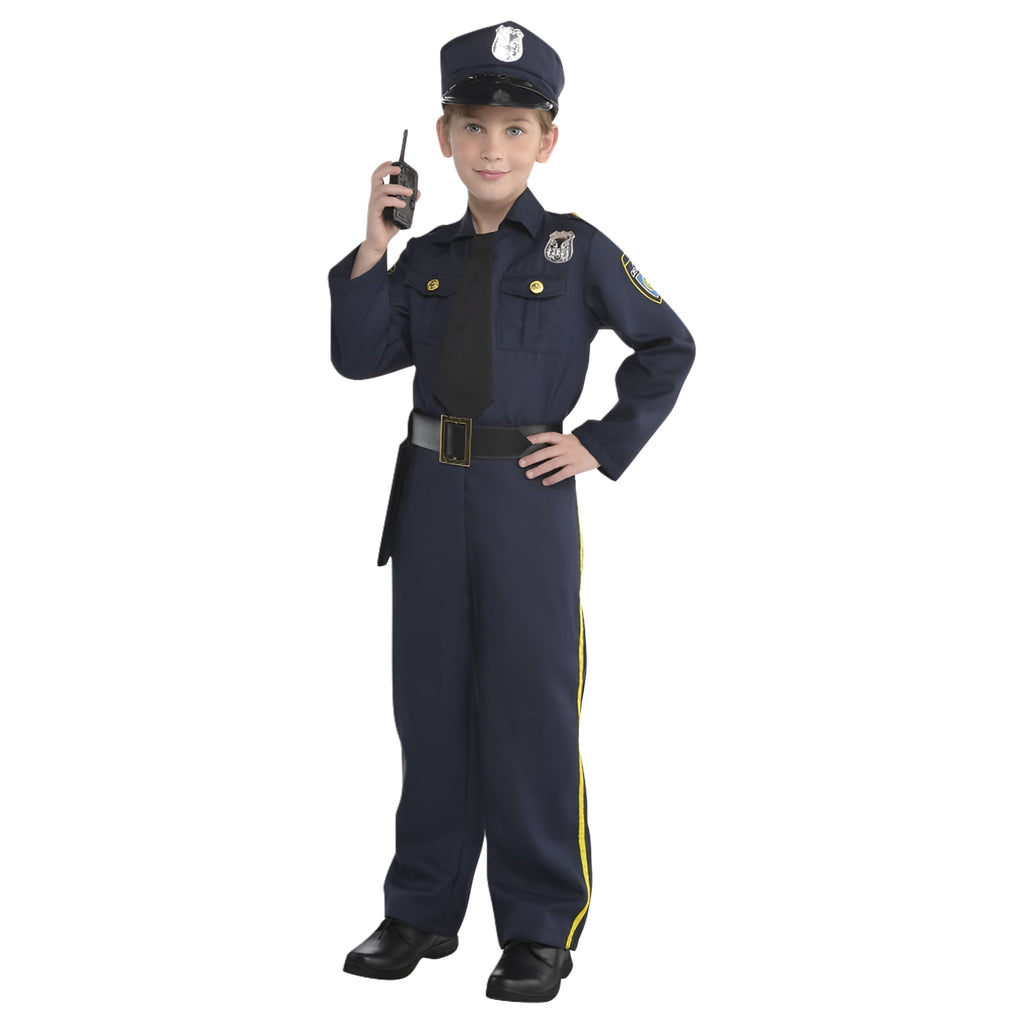Amscan Police Officer Boys' Halloween Costume, Medium, Blue