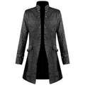 Awdenio Jackets for Man Black Tailcoat Jacket Fashion Long Coat Men's Vintage Frock Uniform