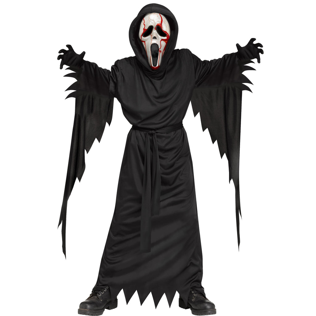 Bleeding Ghost Face 5pc, Halloween Costume for Children, Boys Size M (8), by Fun World