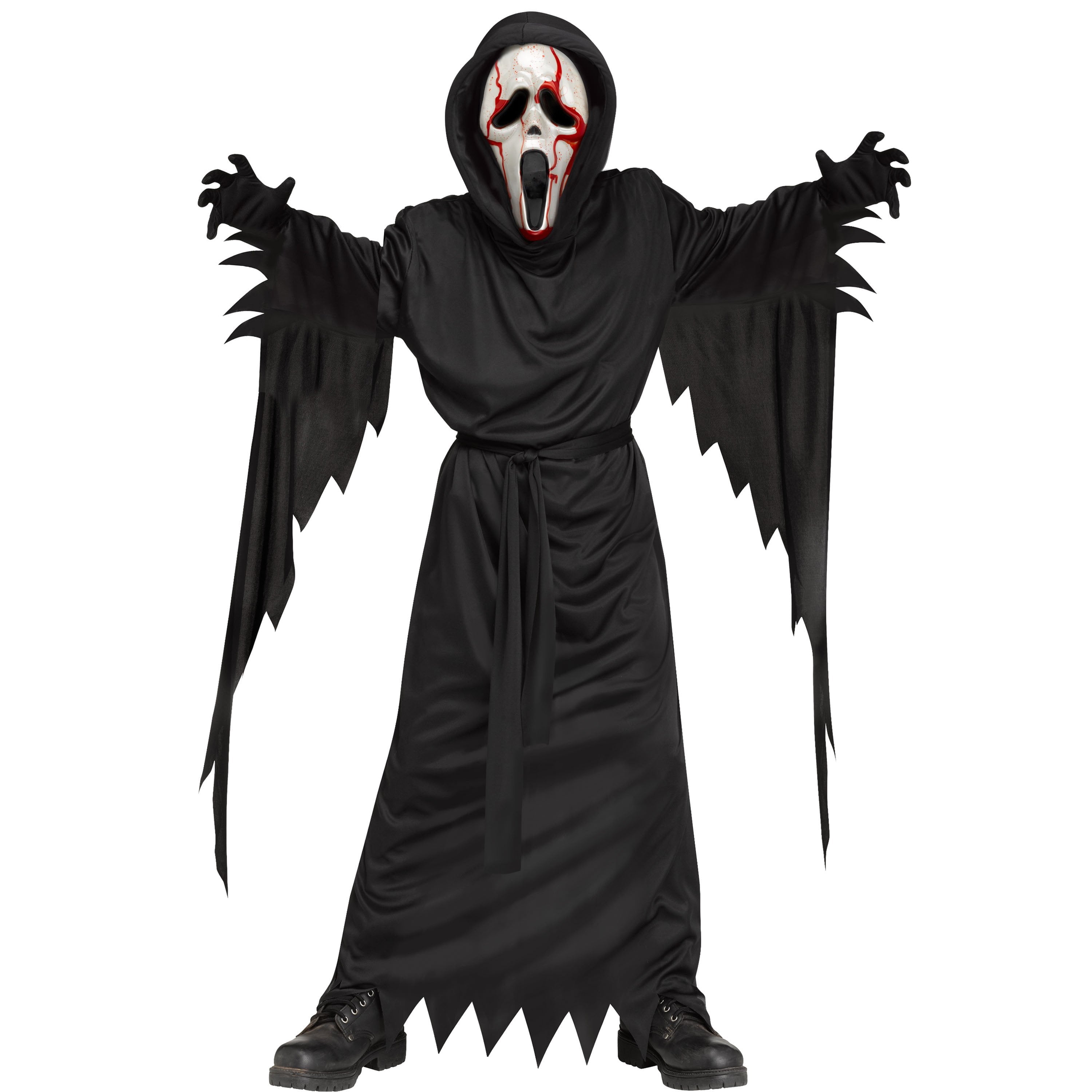 Bleeding Ghost Face 5pc, Halloween Costume for Children, Boys Size M (8), by Fun World