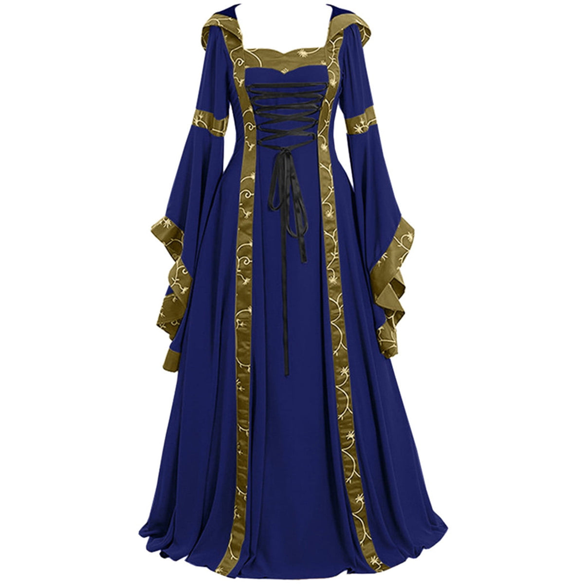 Babysbule Womens Summer Dresses, Women's Vintage Classic Medieval Floor Length Renaissance Gothic Long Sleeve Dress
