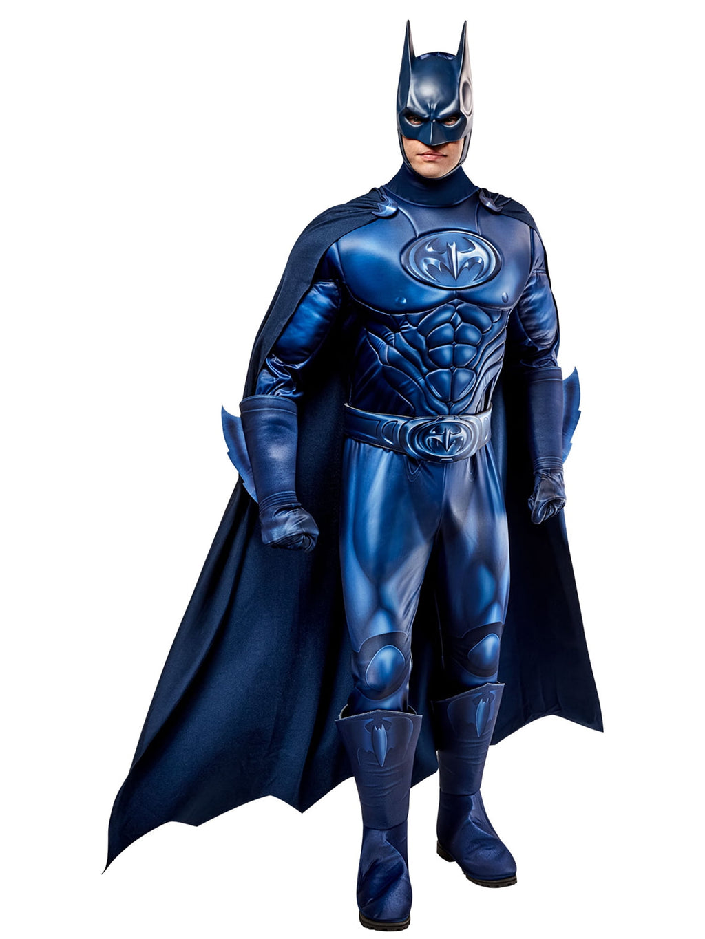 Batman & Robin 1997 Batman Deluxe Muscle Chest Costume for Adults by Rubies, Men's Large