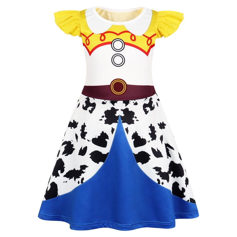 Benylion Girls Cowgirl Costume Summer Dress Toddler Princess Dress up for Kids Birthday Outfits Halloween Role Play Clothes for 3-4 Years