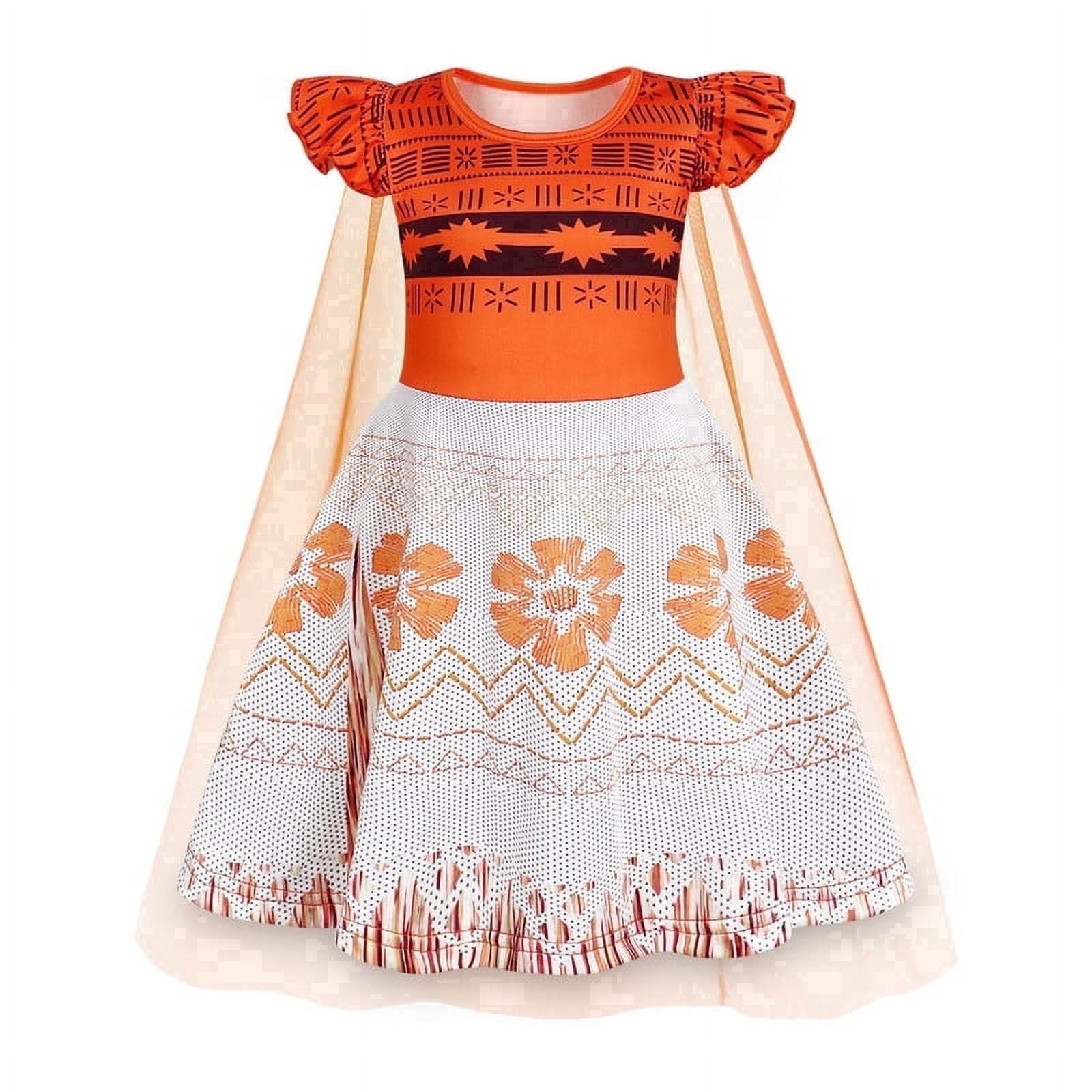 Benylion Girls Ice Princess Dress Halloween Cosplay Costumes With Tulle Cape Kids Birthday Party Dress up Outfit for 7-8 Years