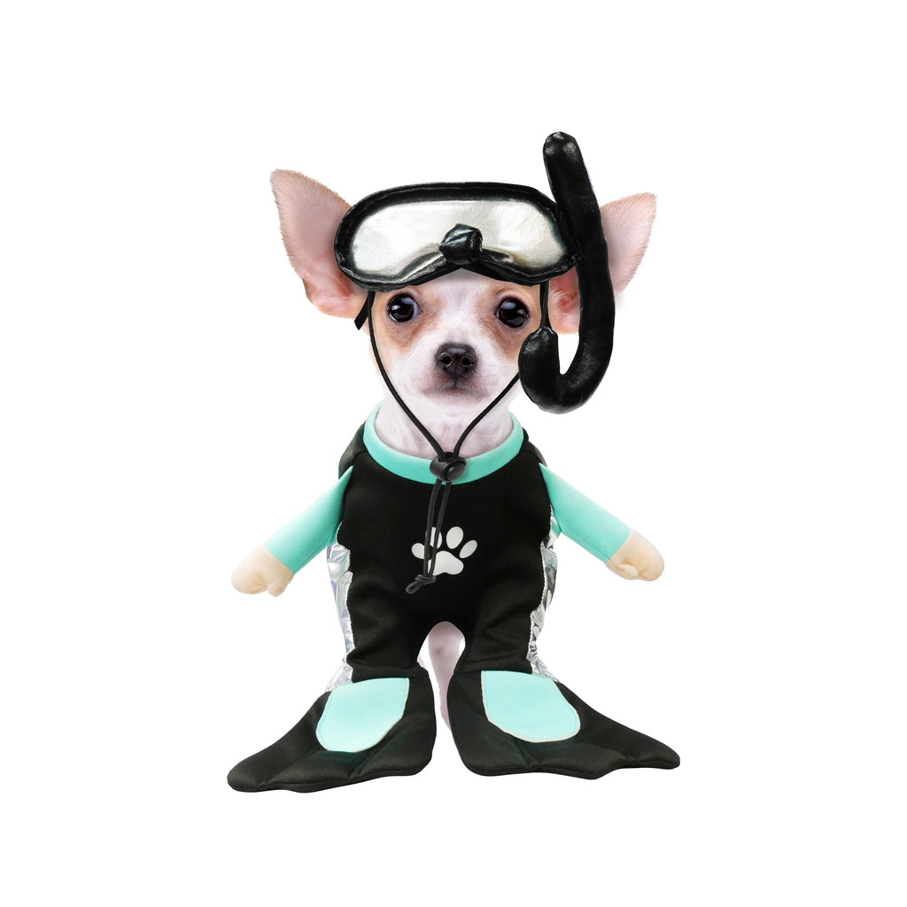 Best Furry Friends Costume for Dogs or Cats, Scuba Diver, X-Small