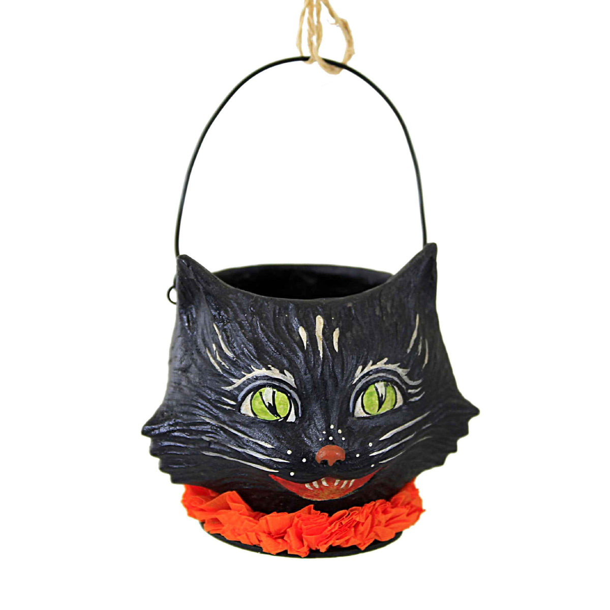 Bethany Lowe Kitty Bucket Resin Halloween Black Cat Tj2316