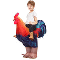 COMIN Inflatable Chicken Costume Kids Blow up Rooster Suit Funny Cosplay Halloween Costume for Unisex Boys Girls Party