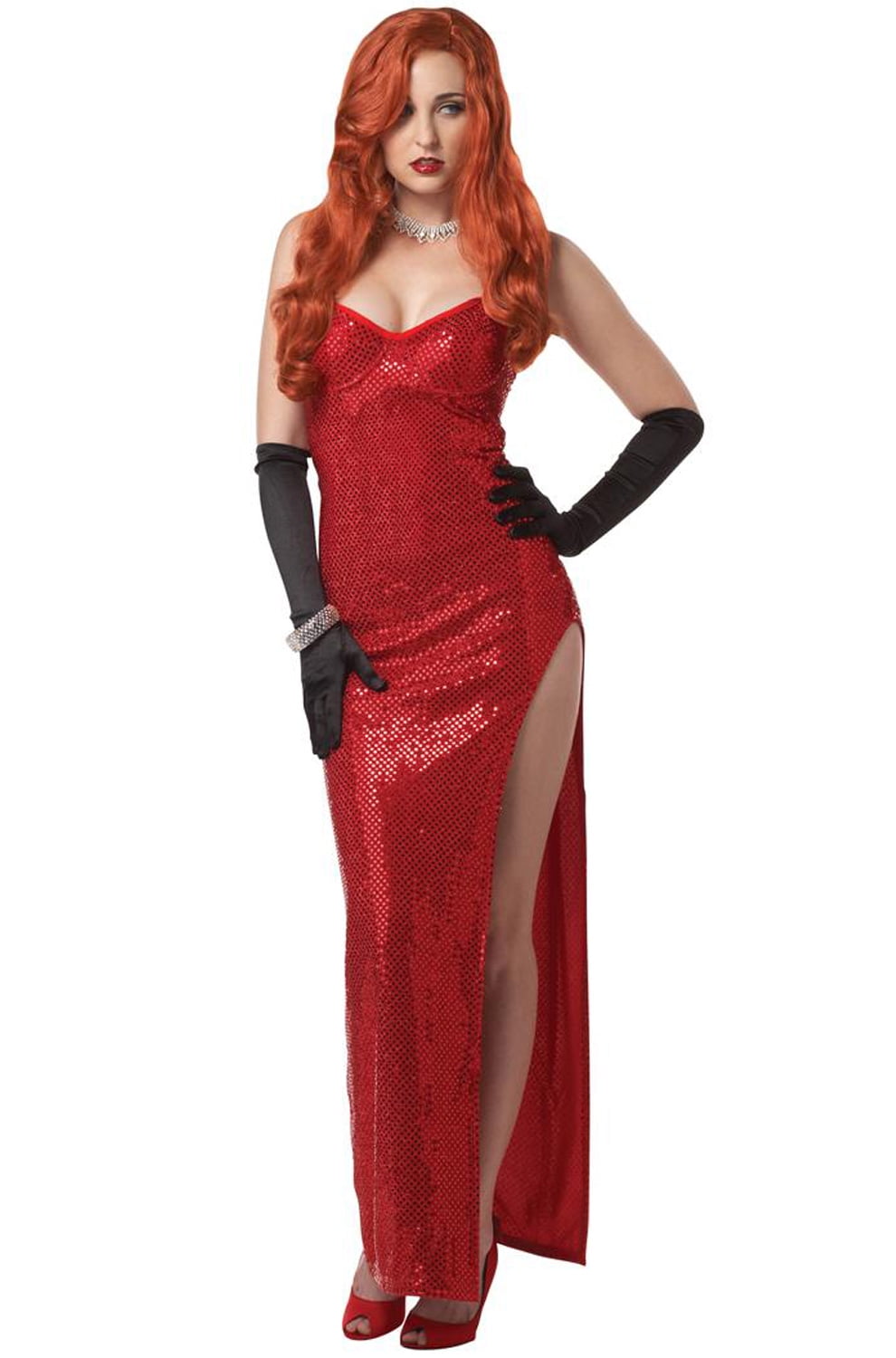 California Costumes Jessica Rabbit Sexy Women's Halloween Fancy-Dress Costume for Adult, S