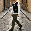 Ceisia Medieval Renaissance Outfit For Men Lace Up Waistcoat Long Sleeve Shirt Lace Trousers With Matching Belt Halloween Pirate Halloween Gift
