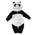 Cjfdfy Toddler Baby Boy Girl Fall Winter Clothes Newborn Infant Kids Halloween Panda Costume Warm Plush Hooded Romper One Piece Animal Outfit Long Sleeve Zipper Jumpsuit