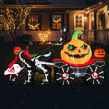 Costway 9 FT Long Halloween Inflatable Decoration Grim Reaper Driving Pumpkin Carriage