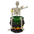 Way To Celebrate Animated Skeleton in Cauldron Halloween Outdoor Decor, 43 in