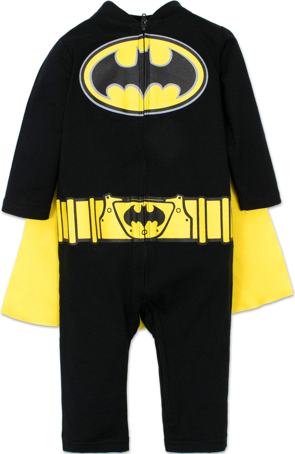 DC Comics Justice League Toddler Boy or Girl Cosplay One Piece Coverall with Cape Batman Black