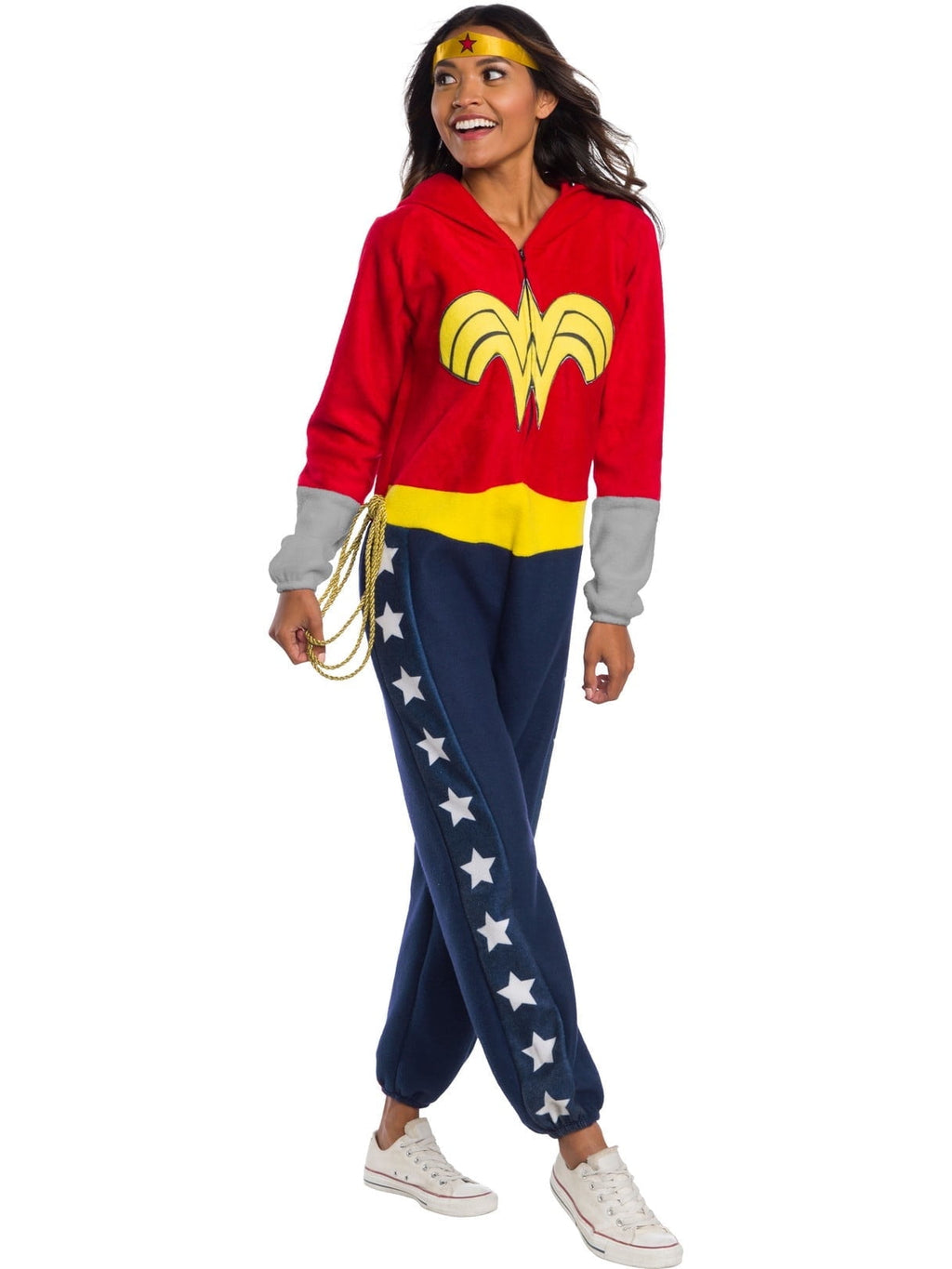 DC Comics Wonder Woman Comfy Wear Costume for Adults by Rubies, Women's Large
