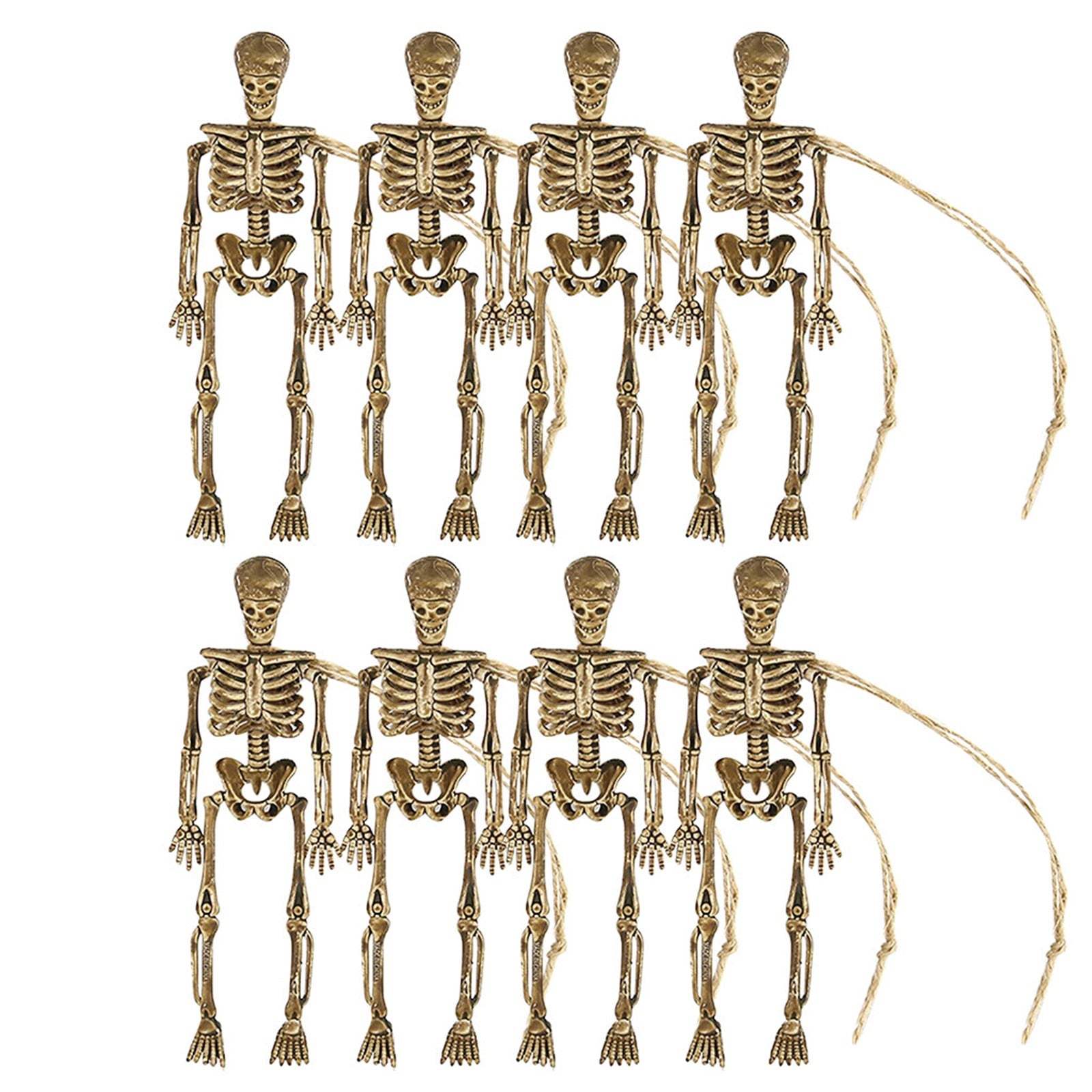 Darzheoy 8 Pack Halloween Skeleton Decorations, Halloween Skeleton with Movable Posable Joints, Skeleton for Yard Garden Props Decor