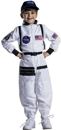 Dress Up America Astronaut Costume for KidsNASA White Spacesuit for Boys & Girl