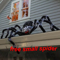 FAMTKT Giant Spider for Halloween Decorations, 23 inch 60cm Large Hairy Fake Spider Props, Scary Halloween Spider Decoration Outdoor Indoor House Party Yard