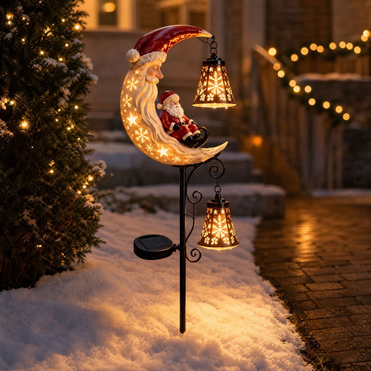 Halloween Witch Cauldron Garden Stake Lights, 2.7Ft LED Color Waterfall-Style Light Flow Flying Witch Garden Stake, Waterproof Weather Resistant Projector Lights for Outdoor Yard, Lawn, Pathway