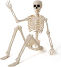 Foraging dimple 36" Halloween Skeleton Decor, 3FT Full Body Stayable Movable Joints, Hanging Skeletons for Halloween Decoration, Yard Graveyard Haunted House Props, Spooky Scene Party Favor