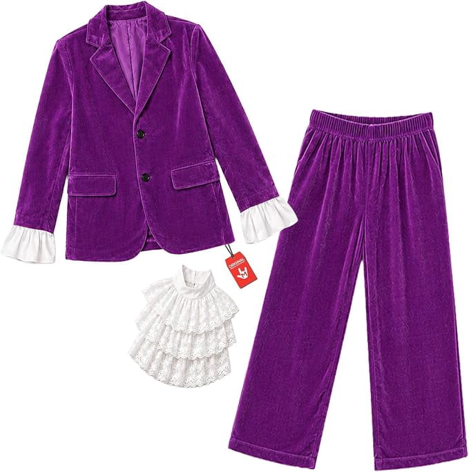 Fun Shack Mens 60s Purple Austin Powers Costume Adult Halloween Costumes Purple M