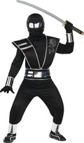 Fun World Silver Mirror Ninja Girl's Halloween Fancy-Dress Costume for Child, M (8-10)
