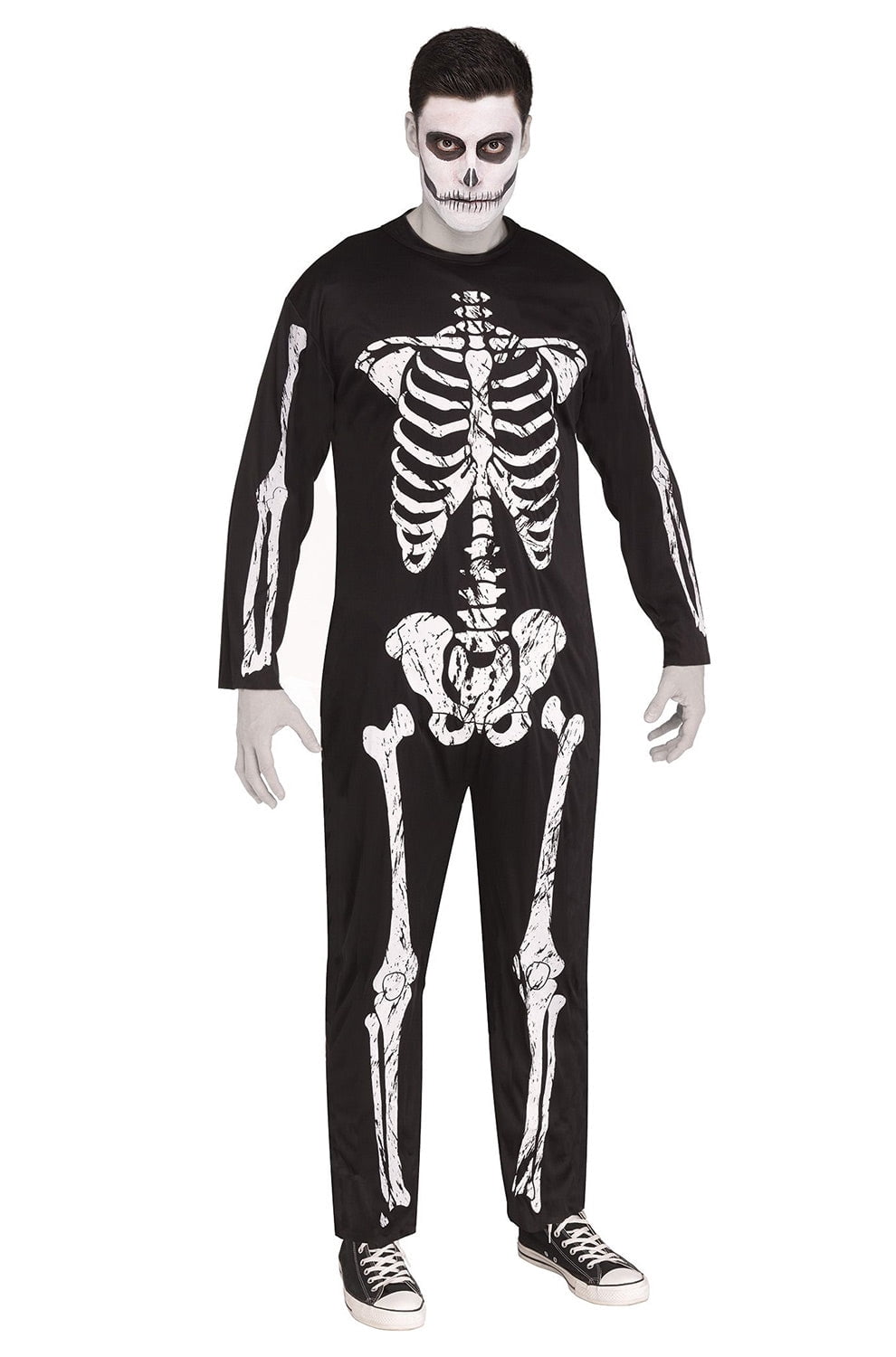 Fun World Skeleton Men's Halloween Fancy-Dress Costume, Standard