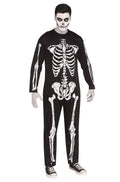 Fun World Skeleton Men's Halloween Fancy-Dress Costume, Standard