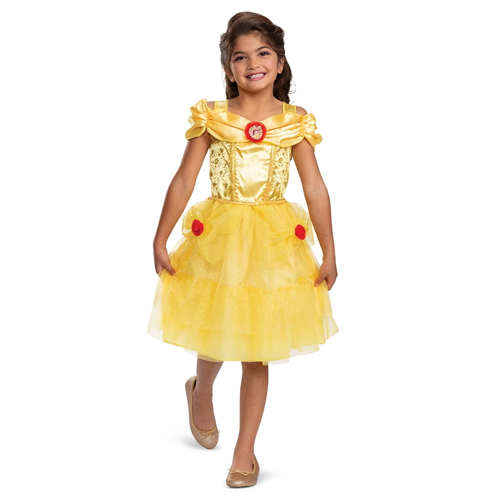 Disney Beauty & The Beast Belle Halloween Costume for Children, Girls Size XS (4/5), by Disguise