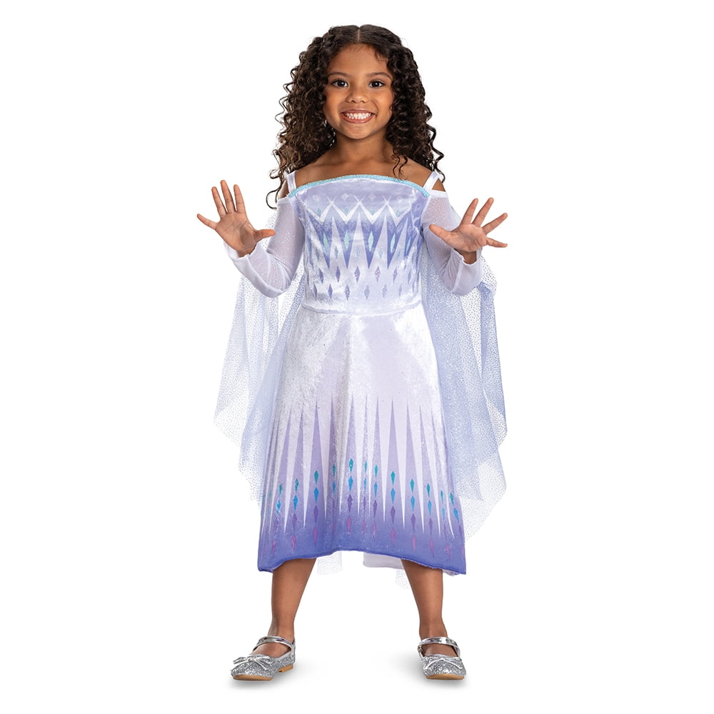 Disney Frozen 2 Snow Queen Elsa Halloween Costume for Children, Girls Size M (7/8), by Disguise