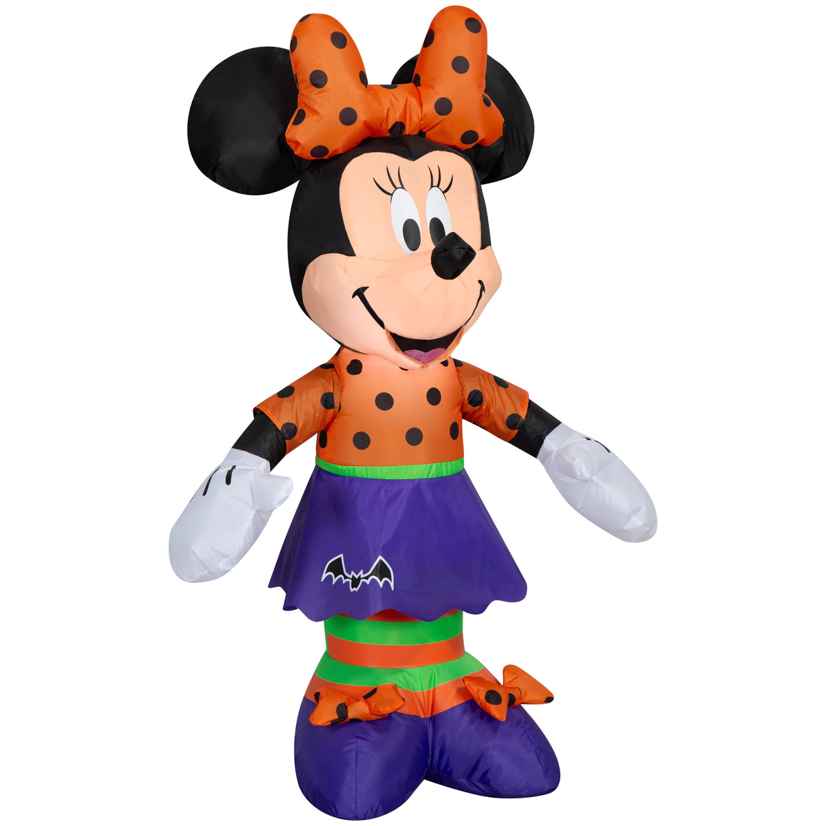 Gemmy 3.5 Ft Minnie Mouse Polka Dot Bat Costume Halloween Airblown Inflatable Disney Halloween Decor