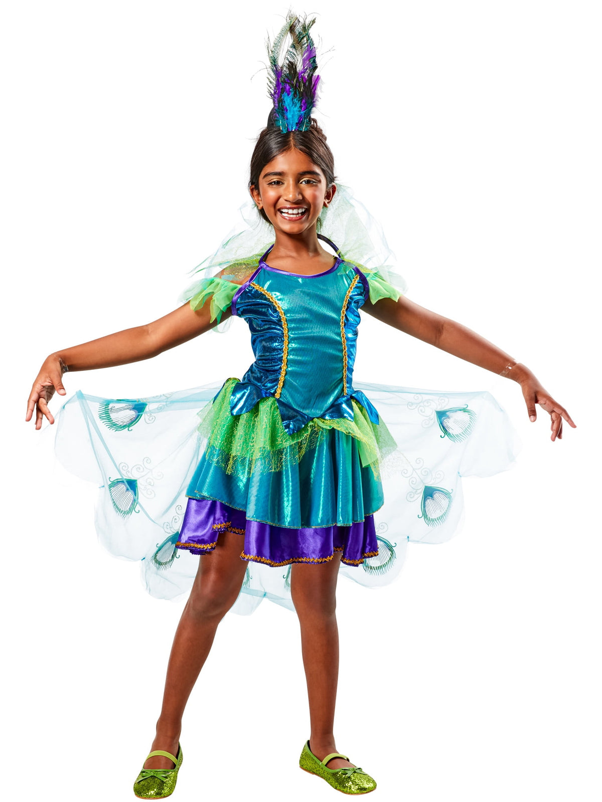 Rubies Peacock Costume for Kids, Girls Small