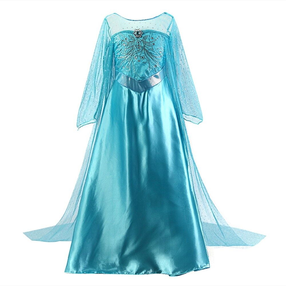 HAWEE Girls Princess Dress Costume with Long Cape - Luxury Sequin Halloween Dress up