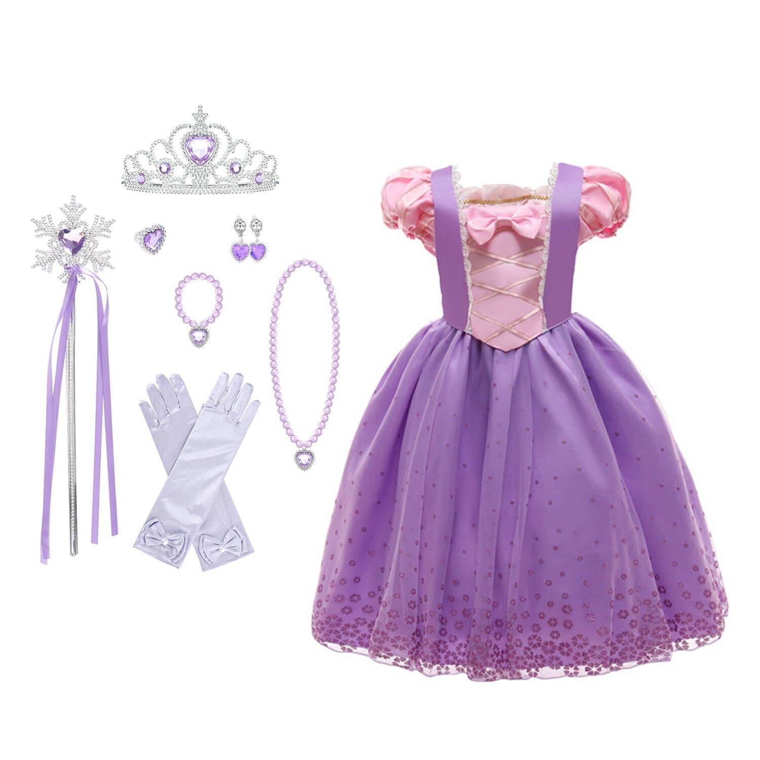HAWEE Princess Dress up Birthday Party Fairy Yellow Costume for Toddler Girls