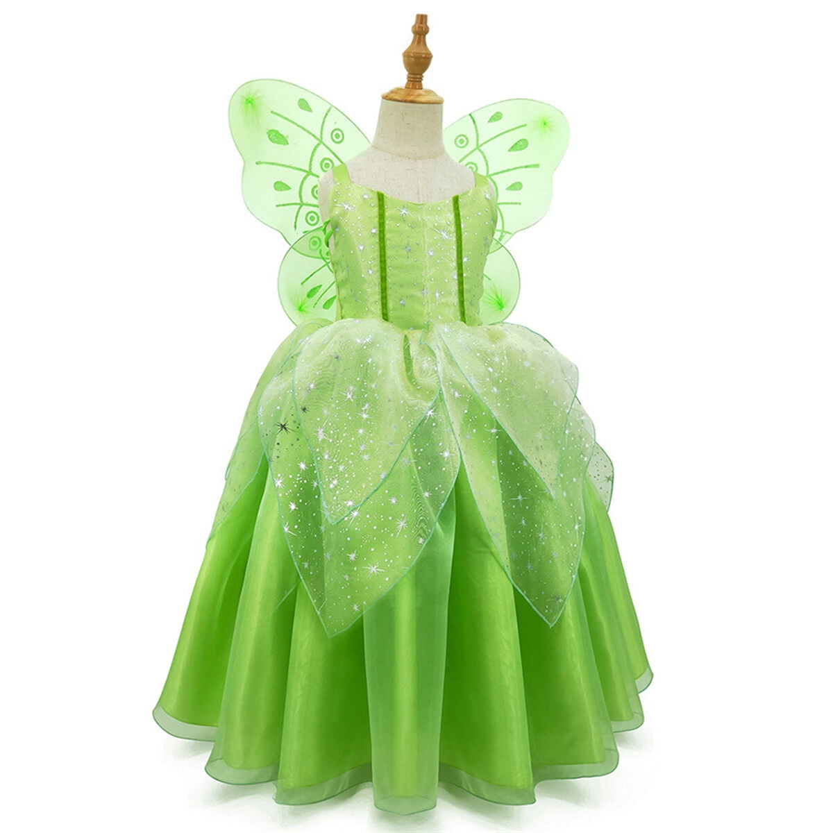 HAWEE Flowers Fairy Costume for Girls Toddler Halloween Birthday Party Fairy Elf Dress up with Wings