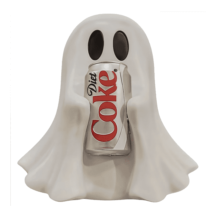 Halloween Cute Ghost Ghost Holding Coke, Spooky Beverage Holder Figurine, Cute Ghost Drink Holder Coke, Halloween Decorations For Tabletop, Party Decor & Office & Desk Display Hallow