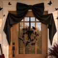 Halloween Decor Giant Black Bow Halloween Decor,48 Inch Halloween Wall Decoration for Wall Mantle Front Door Window- Indoor Halloween Party Hanging Decoration