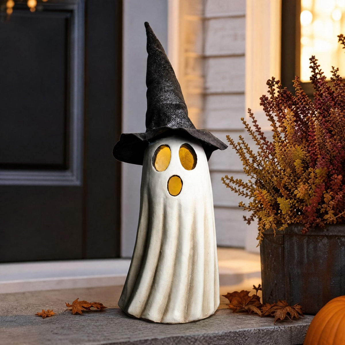 Halloween Ghost Decor 10", Witch Ghost Figurine for Porch Table, 1 Pack