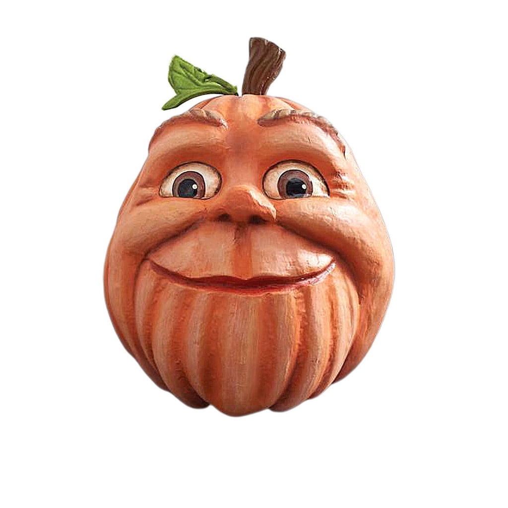 Happy Halloween Pumpkin Decorations for Yard - Funny Resin Jack O Lantern with Weighted Base - Outdoor Fall Decor for Porch,Garden,and Home Party