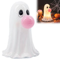 Homellea Light Up Bubble Gum Ghost Halloween Decor, 5.9 Inch Battery Operated Blow Mold Ghost Figurine with Bubble Detail for Tabletop, Mantel, Shelf, Entryway and Indoor Party Display