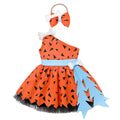 IWEMEK Girls Dress Cosplay Cavegirl Costume for Infant Girl Cute Casual Summer Comfy Tutu Stone Age Themed Birthday Outfit