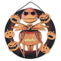 The Nightmare Before Christmas Embossed Metal Halloween Wreath – Jack Skellington with Pumpkins Wall Décor, by Open Road