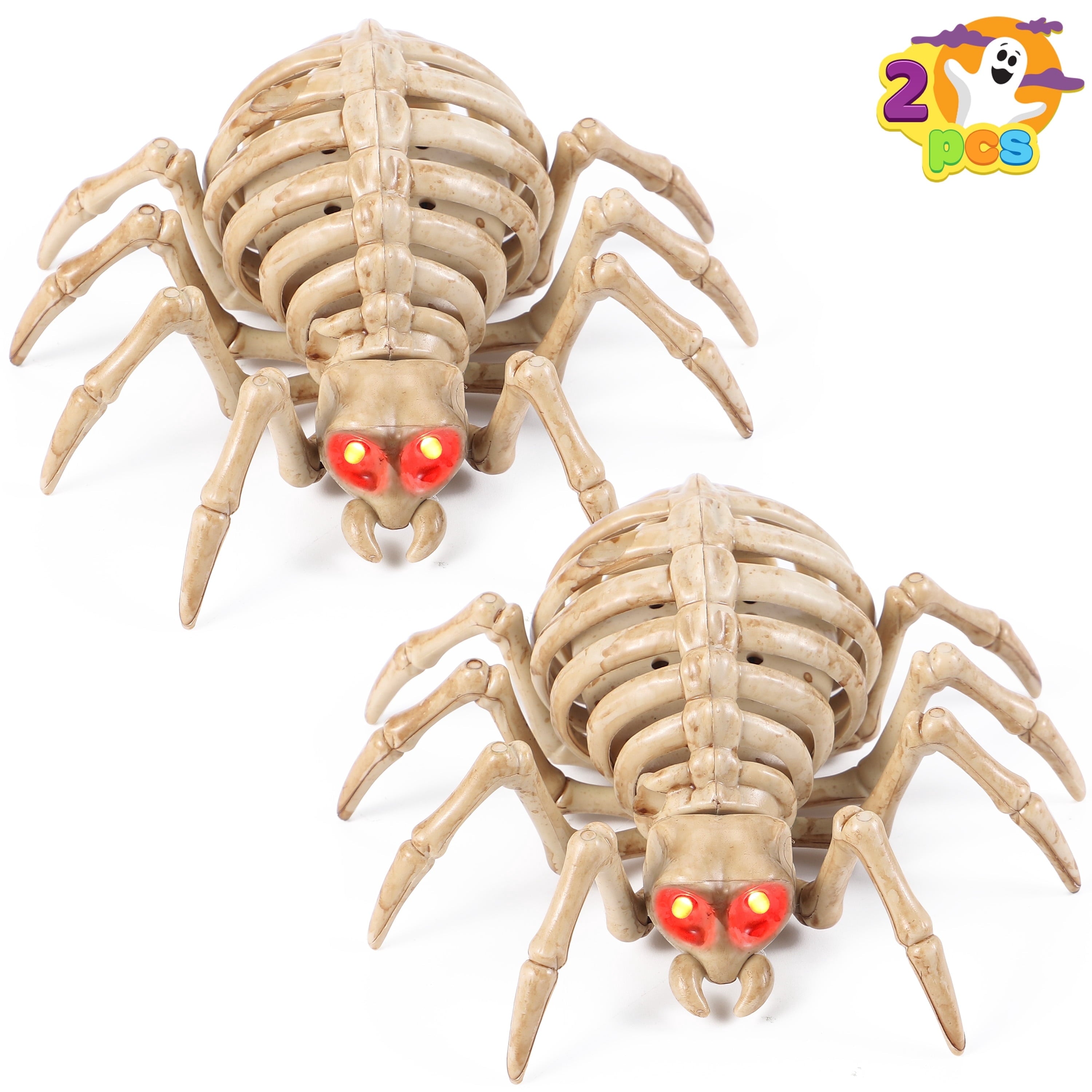 Joyfy 2 Pcs Duck Skeleton Halloween Decoration,4.5 Inch Posable Plastic Animals Halloween Skeleton for Indoor Outdoor Halloween Decorations,Haunted House Party Props