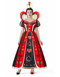 Joyfy Red Queen Costume for Women, Red Heart Queen Fairytale Fancy Dress for Halloween Themed Parties Dress up Cosplay