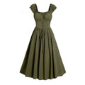 Jsaierl Womens Vintage Medieval Dress Renaissance Pleated Dress with Corset Patchwork Ball Gown Sleeveless Lace Up Midi Dresses