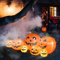 Ktaxon 7.4' Halloween Inflatables Outdoor Halloween Decoration with LED Lights 7pcs Blow up Pumpkins