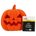 Light-Up Flocked Jack-o'-Lantern Decoration, Orange, 5.5", Halloween by Way To Celebrate
