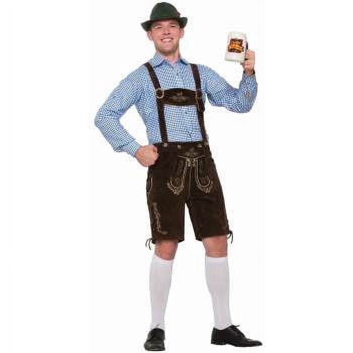 LEDERHOSEN SHIRT-BLUE GINGHAM-S
